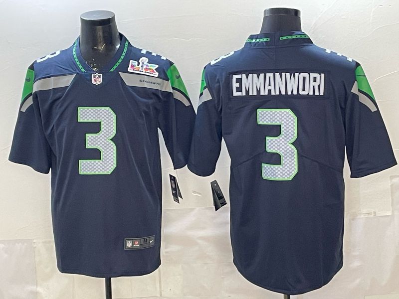 Men 2026 Seattle Seahawks #3 Emmanwori Blue Nike Limited NFL Jersey 01
